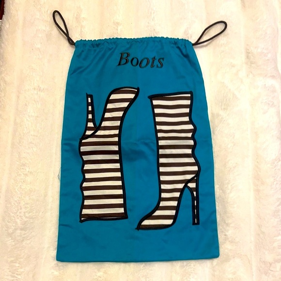 Henri Bendel Teal Drawstring dust bag - Picture 8 of 13